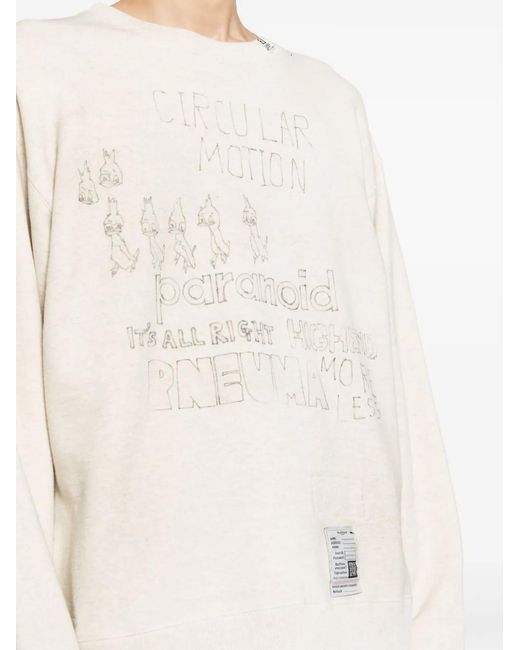Maison Mihara Yasuhiro Natural Printed Sweatshirt for men