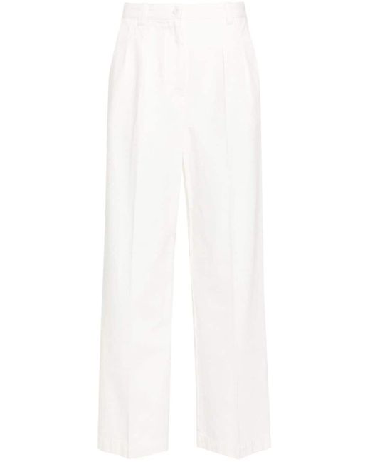 A.P.C. White Weite High-Rise-Jeans