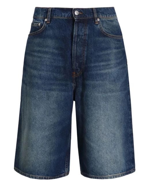 HUGO Blue Denim Bermuda Shorts for men