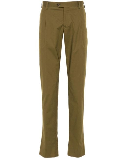 Lardini Green Pleat-detail Tailored Trousers for men