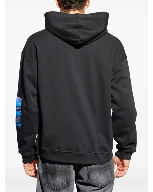 DIESEL S-Boxt-Hood-T6 Hoodie mit Foto-Print in Gray für Herren