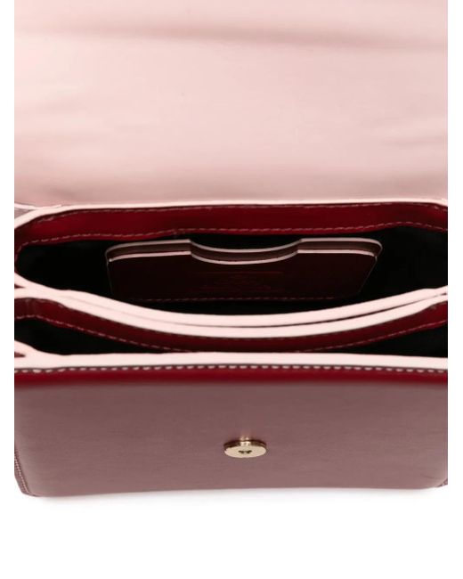 Casablanca Red Clasp-Detail Leather Cross-Body Bag