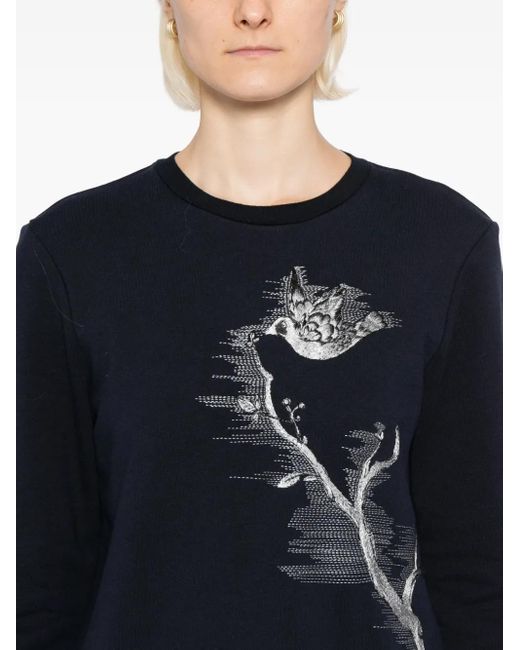 Thom Browne Blue Embroidered Sweatshirt