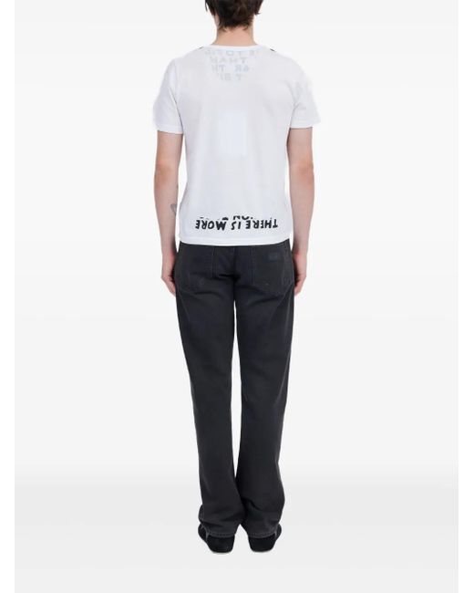 メンズ MM6 by Maison Martin Margiela プリント Tシャツ White