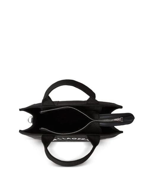 Karl Lagerfeld Black Medium Rue St-Guillaume Square Tote Bag