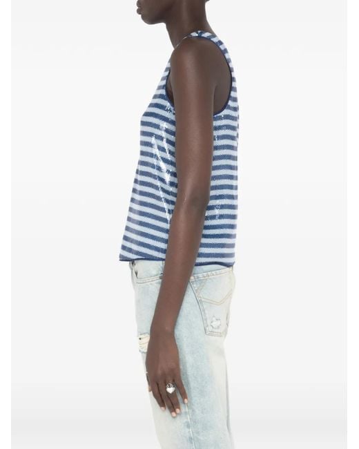 Zadig & Voltaire Blue Tarys Sequined Tank Top