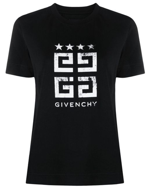 Camiseta 4G con estampado Stars Givenchy de color Black