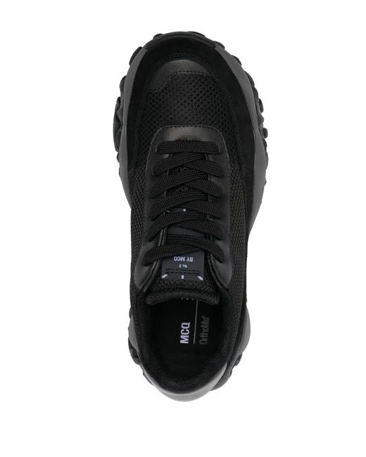 McQ Alexander McQueen Black Crimp Low-Top Sneakers for men