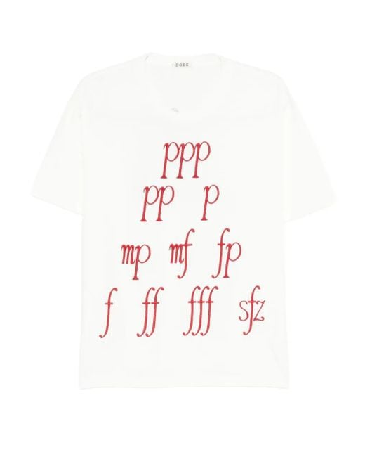 Bode Composer T-Shirt in White für Herren