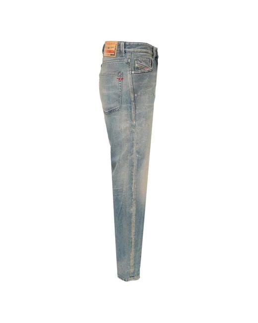 DIESEL Blue 2024 Logo-Patch Jeans for men