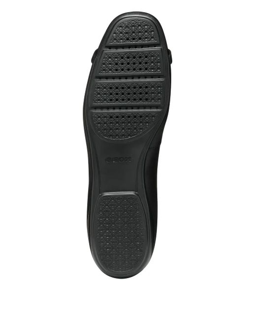 Geox Annytah レザーフラットシューズ Black