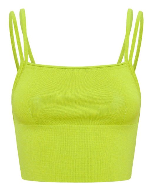 Dion Lee Yellow Square-neck Multi-strap Top