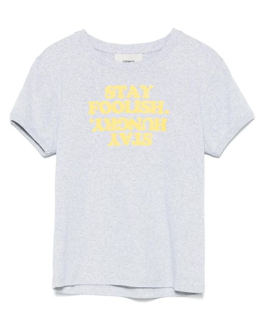 Coperni White Stay Hungry-Print T-Shirt