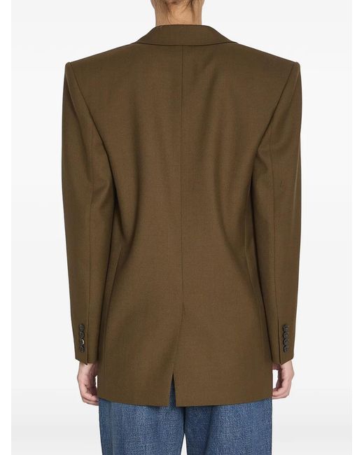 Chaqueta Con Botones Saint Laurent de color Green