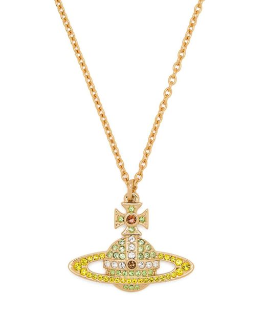 Vivienne Westwood Metallic Kika Crystal Pendant Necklace