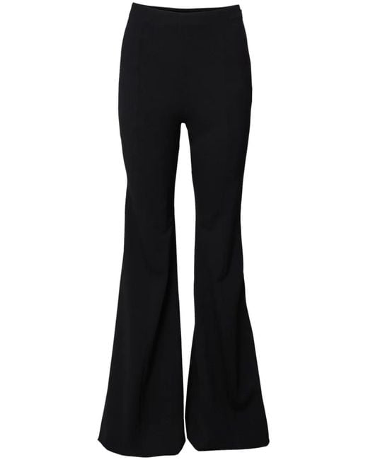 Carolina Herrera Black High-Waist Flared Trousers