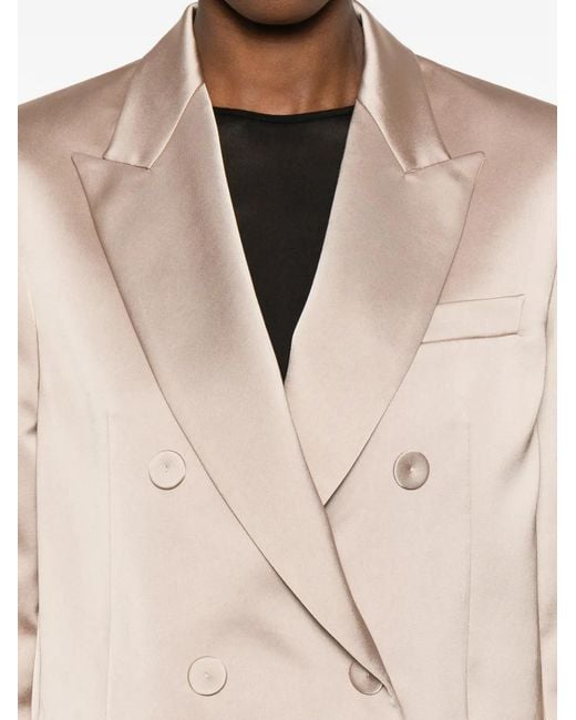 Blanca Vita Natural Double-Breasted Blazer