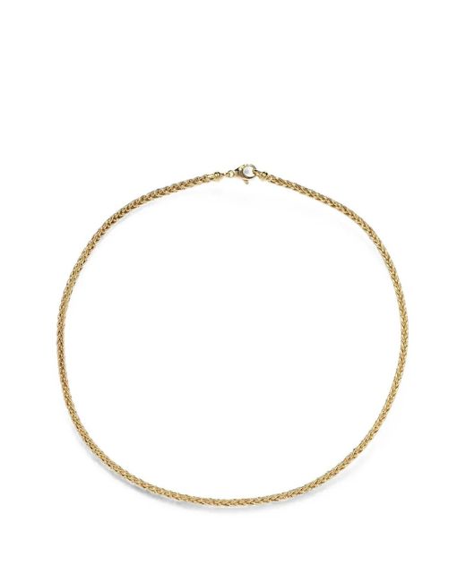 Azlee Metallic Woven Chain Necklace