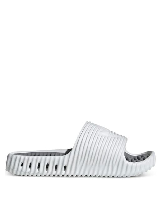 Adidas White Adilette 25 "Crystal/ Three" Slides for men