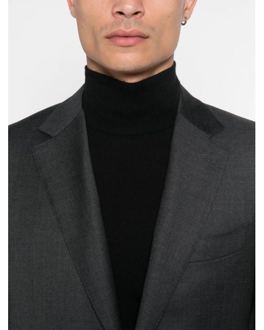 Canali Black Single-Breasted Suit for men
