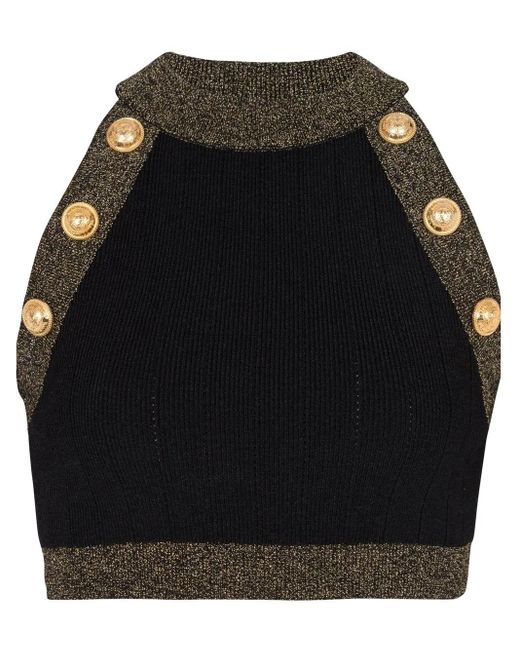 Balmain Gebreide Top in het Black