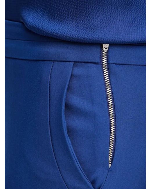 Morgan Blue Side-Zip Trousers