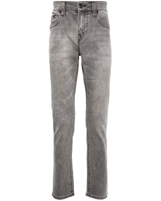 True Religion Gray Rocco Painted Hs Skinny Jeans for men