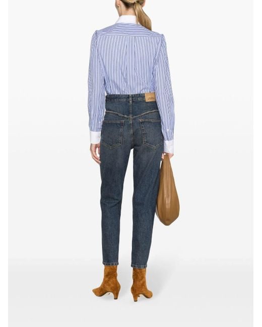 Isabel Marant Blue Oliviani Jeans mit hohem Bund