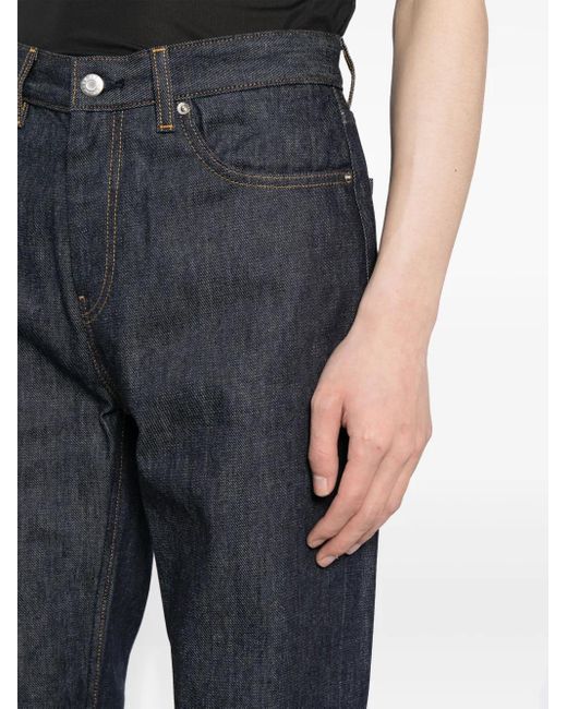 Helmut Lang Blue High-Rise Straight-Leg Jeans for men