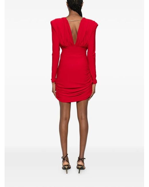 MITILIANE COUTURE Red Draped Mini Dress