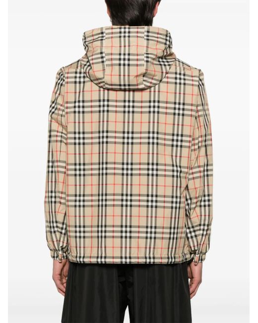 Burberry Ip Jacke Mit Check in Natural für Herren