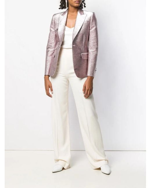 DSquared² Pink Glitter Single Breasted Blazer