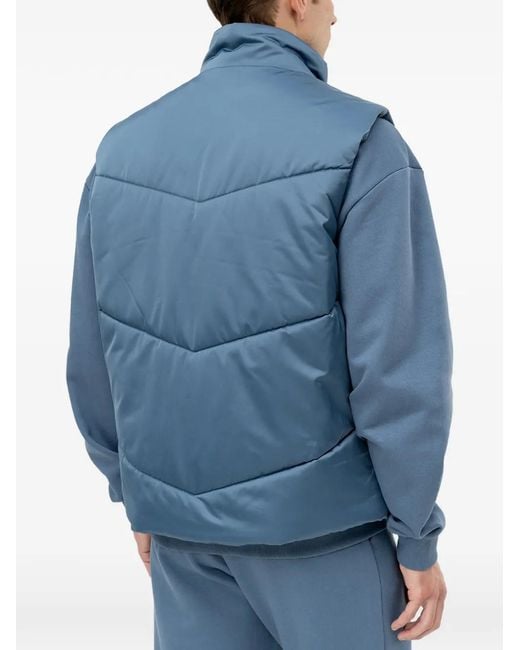 HUGO Blue Quilted High-Neck Gilet for men