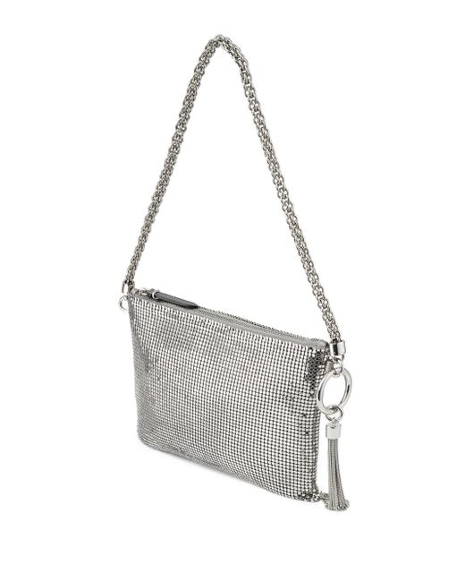 Bolso de hombro Callie mini Jimmy Choo de color White