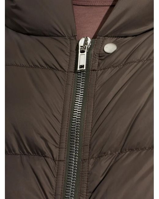 Rick Owens Brown Hooded Padded Jacket for men