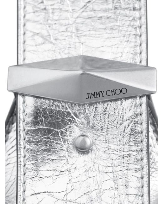 Jimmy Choo White Small Diamond Shoulder Bag