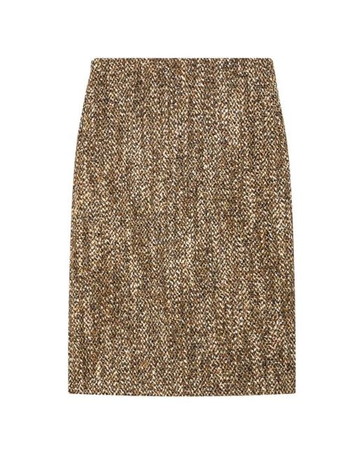 MSGM Natural Mittellanger Bleistiftrock