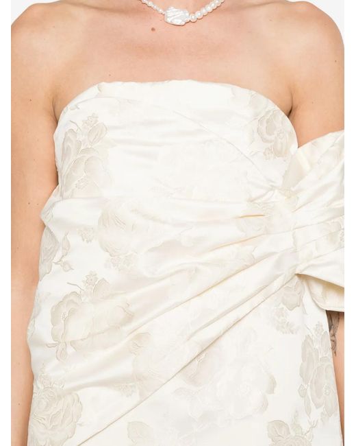 Simone Rocha White Gathered Flower Top