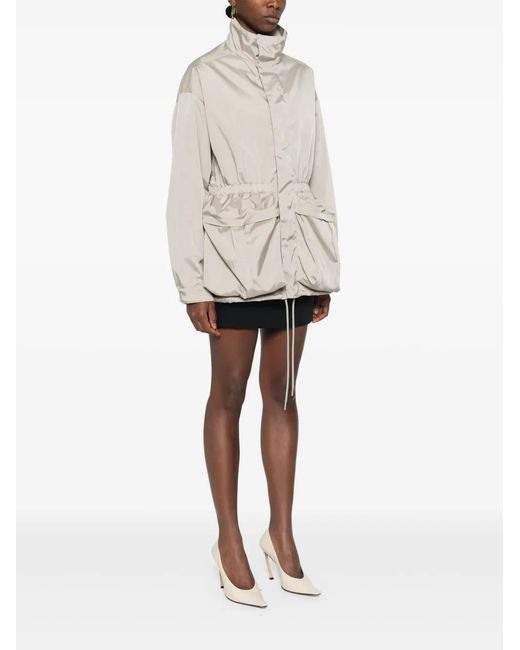 Wardrobe NYC White Drawstring Zip-Up Parka