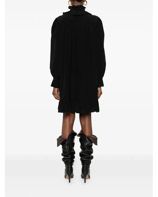 Chloé Black Ruffled Mini Dress