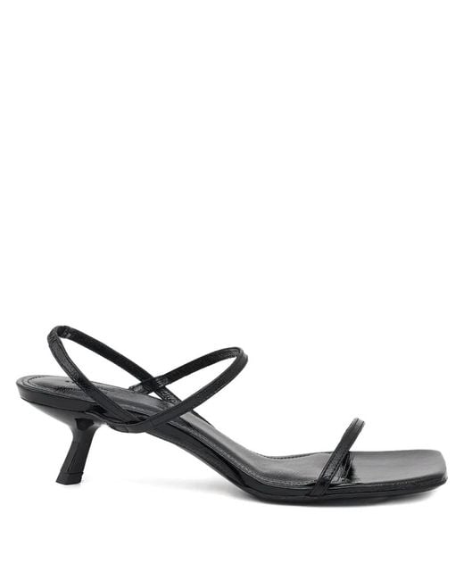 Anine Bing Black 50Mm Square-Toe Stiletto-Heel Sandals