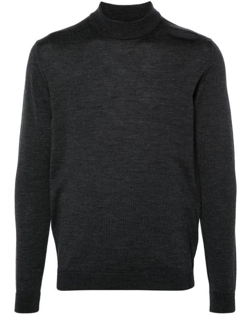 Roberto Collina Black Merino Wool Sweater for men