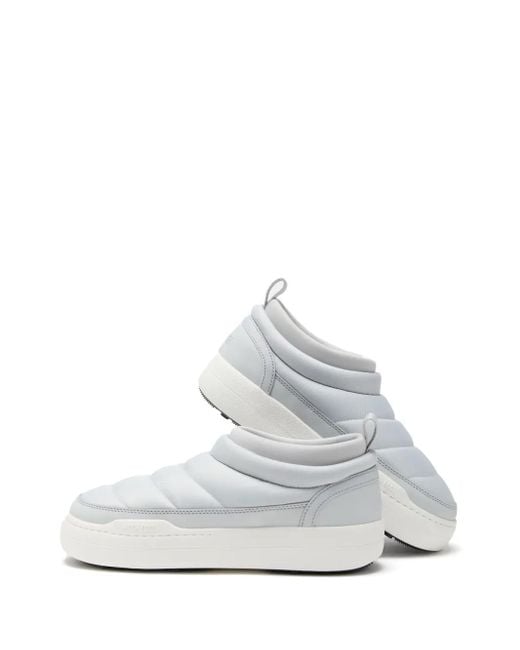 Moon Boot White Park Logo-Print Sneakers