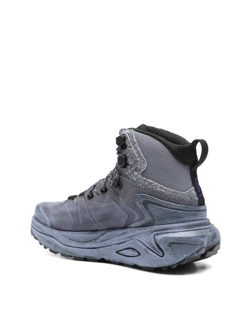 Hoka One One Blue Elite Terrain System Kaha 3 Gtx Lace-Up Sneakers
