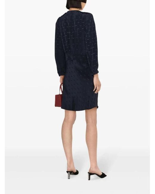 Zadig & Voltaire Blue Rhodri Wings-Jacquard Dress