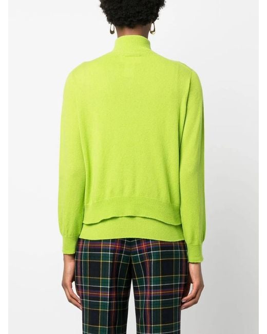 Vanisé Green Button-Up Knitted Cardigan Set