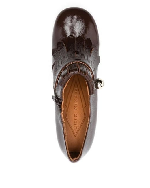 Chie Mihara Brown Stiefel mit Blockabsatz 100mm