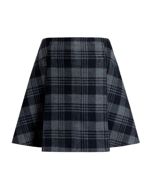 Minifalda Cassia a cuadros de lana Proenza Schouler de color Blue