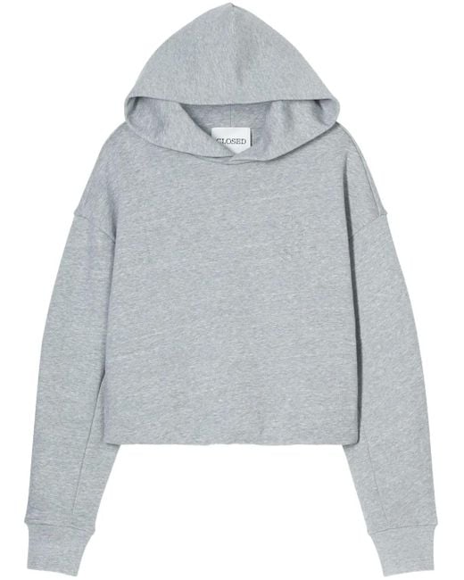 Sudadera Folded Hem con capucha Closed de color Gray