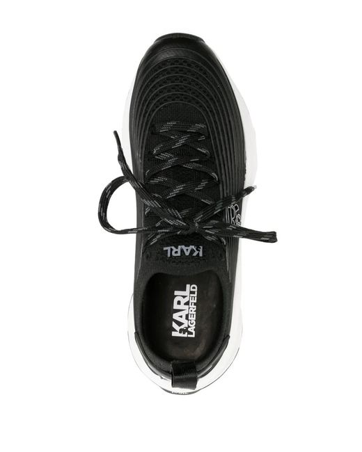 Karl Lagerfeld Black Lux Finesse Plexikonic Low-Top Sneakers for men